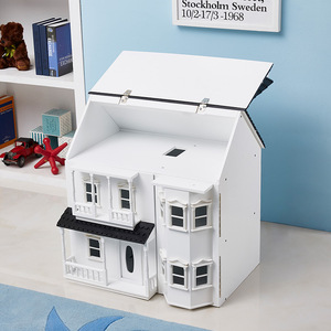 Maison de poupée haut de gamme de style européen et américain, rétro, en bois, éducative, pour jeu de rôle, château luxueux - Product Image 5