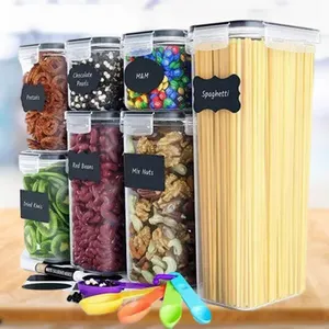 Plástico Organizador Gabinete 14 Pcs/Set Hermético Cozinha Frigorífico Caixas De Armazenamento De Alimentos Com Tampa De Silicone