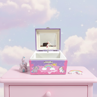 Boîte à musique rotative de luxe écologique en forme de cheval, à manivelle, avec miroir en papier, design musical personnalisé, pour décoration intérieure et bijoux, vente en gros