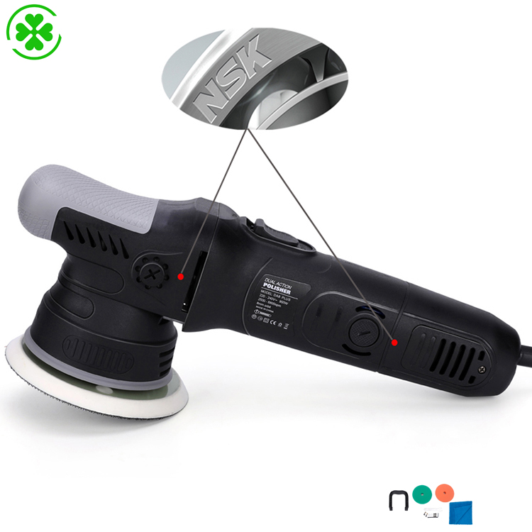 Лучший Электрический автомобильный полировальный станок CLOVER 220 В, полировальный станок двойного действия