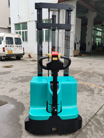 Nouveau transpalette électrique à batterie au plomb, capacité de levage de 1500 kg à 2000 kg, hauteur de levage de 1,6 m à 3,5 m, transpalette à conducteur marchant