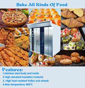 Horno industrial para pan y moldeador de baguette francés, nuevo equipo de panadería, horno de gas giratorio grande para fruta - Product Image 2