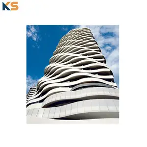 超高性能混凝土UHPC波纹立面用于高升塔装饰