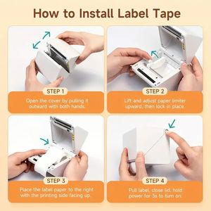 휴대 전화 용 휴대용 미니 무선 프린터 2 인치 USB 열 라벨 메이커 복고풍 스타일 T260L 재고 OEM ODM 제조업체 - Product Image 4