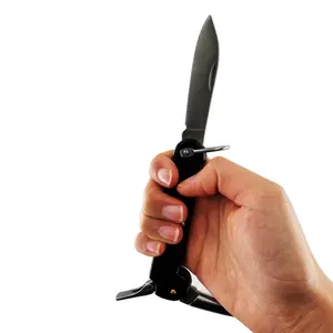 Caça faca tática com lâmina comutável, multifuncional, de sobrevivência, com abridor de garrafa, corda para caça ao ar livre e acampamento
