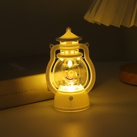 Vintage LED noel süslemeleri yaşlı masaüstü süslemeleri için ışık yayan fener