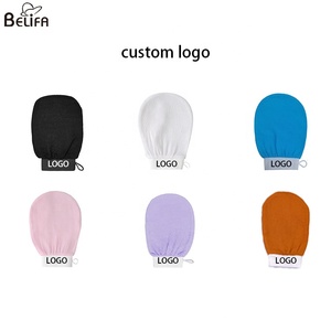 Kess <span class=keywords><strong>marocain</strong></span> en fibre de viscose avec logo personnalisé, gant de gommage de la peau du corps, de bain turc, de bain coréen, en soie - Product Image 5