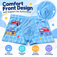 Vente directe d'usine, shorts thermiques pour garçons en modal et élasthanne, caleçons et slips à motifs de dessins animés