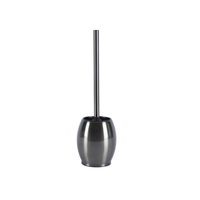 Brosse de nettoyage de salle de bain en gros à poils rigides durables, ensemble brosse et support de toilette en acier inoxydable