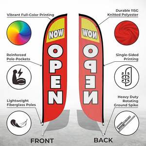 Kit de <span class=keywords><strong>Drapeau</strong></span> Plume Personnalisé de 3,6 m de Haut pour Publicité Extérieure avec Mât en Aluminium pour Promotion Commerciale – Vente en Gros - Product Image 2