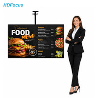 Pantalla Publicitaria Inteligente con WiFi Android de 43, 49 y 55 Pulgadas, 4K, con CMS en la Nube para Restaurantes de Comida Rápida