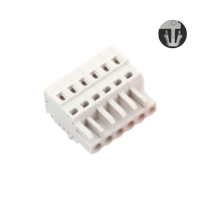 Borne de connexion industrielle en alliage de cuivre Wanjie série WJ0401-04/WJ0501-04, pas de 5,0/5,08 mm, 2P-24P, 300V/15A, 28-12AWG