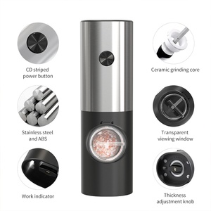 Manufacturer Wholesale Stainless Steel Handheld Salt <b>Grinders</b> Bulk Electric <b>Pepper</b> Mill Salt <b>Grinder</b> Battery Salt <b>Grinder</b> - Product Image 2
