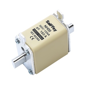 Saiffey nh00 Series 125A 160A 500V 120ka CE cầu chì lưỡi gốm liên kết sử dụng nhiệt điện áp thấp <span class=keywords><strong>32V</strong></span> Điện áp định mức <span class=keywords><strong>100A</strong></span> dòng điện - Product Image 1