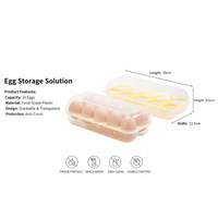 Boîte de rangement pour œufs à personnalisation rapide, transparente, pour réfrigérateur, 10 alvéoles, en plastique, pour la conservation des œufs frais, pour la cuisine domestique