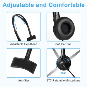 Tai Nghe <span class=keywords><strong>USB</strong></span> Monaural Có Micrô Tai Nghe Máy Tính Có Chức Năng Khử Tiếng Ồn - Product Image 6