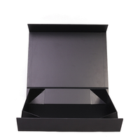 Brillant boîte en carton avec couvercle magnétique, coffret plat pliable en forme de livre, boîtes d'emballage cadeaux