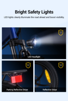 Bicicleta Eléctrica Plegable HillMiles Mile2 en Stock en la UE, Motor de 250W, Batería Grande de 13Ah, Neumáticos Gruesos de 20x3.0, Bicicleta Eléctrica para Servicio de Entrega de Comida