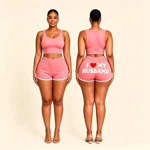 Shorts de bain taille haute pour femme avec imprimé « I Love My Husband » – Collection été décontractée à taille élastique – Grande Vente - Product Image 4