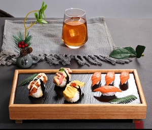 Planche <span class=keywords><strong>à</strong></span> dîner en bois et <span class=keywords><strong>ardoise</strong></span> avec logo imprimé, steak en <span class=keywords><strong>ardoise</strong></span> <span class=keywords><strong>fromage</strong></span> avec <span class=keywords><strong>ardoise</strong></span> - Product Image 4