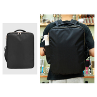 Noir divers outils de coupe de cheveux voyage barbier étui détient capacité barbier grand coiffeur outil ciseaux sac