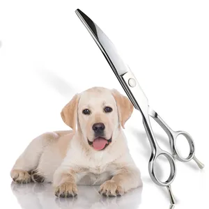 MJ Dropship 4CR Pet Vented Cutting Hair Flat Scissor Pet Barber Salon For Stylish Scissors Hair Scissors