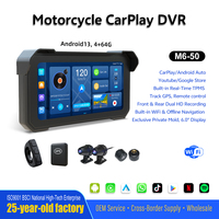 Écran CarPlay pour moto de 6,25 pouces, Android 15 avec navigation GPS et positionnement, surveillance de la pression des pneus et caméra embarquée