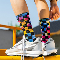Chaussettes de Skateboard pour hommes, lot de coussins colorés, teinture, Cool, Sport, personnalisées, en Stock