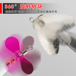 Eccentric Sinker Rotating Spinner Lure Black Metal Stream Casting For Freshwater Fish - Product Image 4