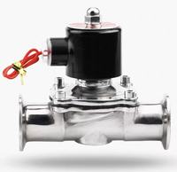 Vannes Solénoïdes Sanitaires Tri-Clamp JIEXIN 220V/24V avec Structure de Contrôle Personnalisable OEM pour Milieux Laitiers, Garantie 1 An