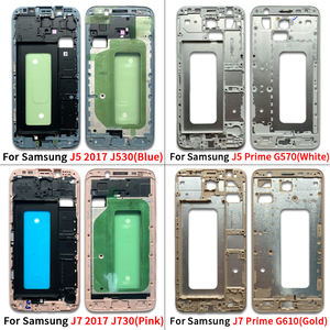 Cadre de boîtier avant pour <span class=keywords><strong>Samsung</strong></span> <span class=keywords><strong>J5</strong></span> J7 <span class=keywords><strong>2017</strong></span> J530 J730 <span class=keywords><strong>J5</strong></span> J7 Prime G570 G6100 LCD lunette plaque Marco couverture pièce de rechange en gros - Product Image 5