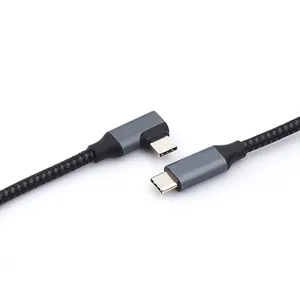 Usb 5a Cable Type C To Type C 90 Degree 100w Charging Cable 20V 5A USB C 90degree Right Angle Kabel