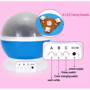 Projecteur Galaxie Lampe Ciel Étoilé Veilleuse Étoilée pour Chambre d'Enfant LED Planétarium Lumières Étoilées Rotatives Cadeau pour Enfants - Product Image 3