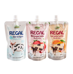 कस्टम दूध रस तरल पेय पेय प्लास्टिक पैकेजिंग स्टैंड अप पैकिंग पाउच डोप्पैक बैग - Product Image 5
