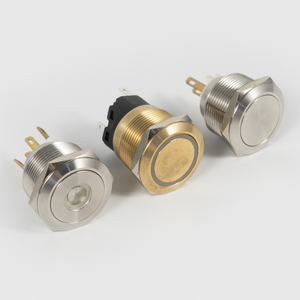 Interruptor de botón pulsador metálico IP65 con bloqueo de 12mm, 16mm, 19mm, 22mm, 25mm para estación de cizalla - Product Image 2