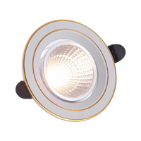 Spot LED encastré moderne 7W en aluminium, anti-éblouissement, COB, rond, orientable, pour la maison, l'hôtel et les projets
