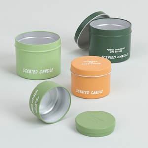 Metal <b>Tin</b> Custom Wholesalers Candles <b>Tin</b> Aluminum Container with Lid - Product Image 2
