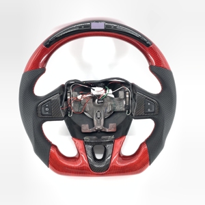 Volant en fibre de carbone rouge pour Renault Mégane / Scénic, éclairage LED, bon <span class=keywords><strong>prix</strong></span>, nouveau produit - Product Image 1