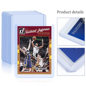 <span class=keywords><strong>Porte</strong></span>-cartes rigides en <span class=keywords><strong>PVC</strong></span> transparent de qualité supérieure, 1000 unités, pour cartes de baseball, basketball et autres sports, 35PT, 3x4, certifié EN71, gris fox - Product Image 6