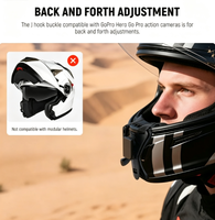 Support de mentonnière pour casque NEEWER GP-72 compatible avec les caméras d'action GoPro