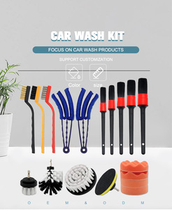 Accesorios para Auto, Kit de Limpieza para Auto, <span class=keywords><strong>Cepillo</strong></span> de Lavado, Juego de Cepillos de Detallado, Herramienta de Limpieza, <span class=keywords><strong>Cepillo</strong></span> para Limpiar Ruedas - Product Image 4