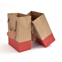 Sac en papier kraft recyclé écologique personnalisé, sac cadeau pour la Saint-Valentin, emballage de boutique cosmétique, sac de shopping, soin de la peau, huile essentielle