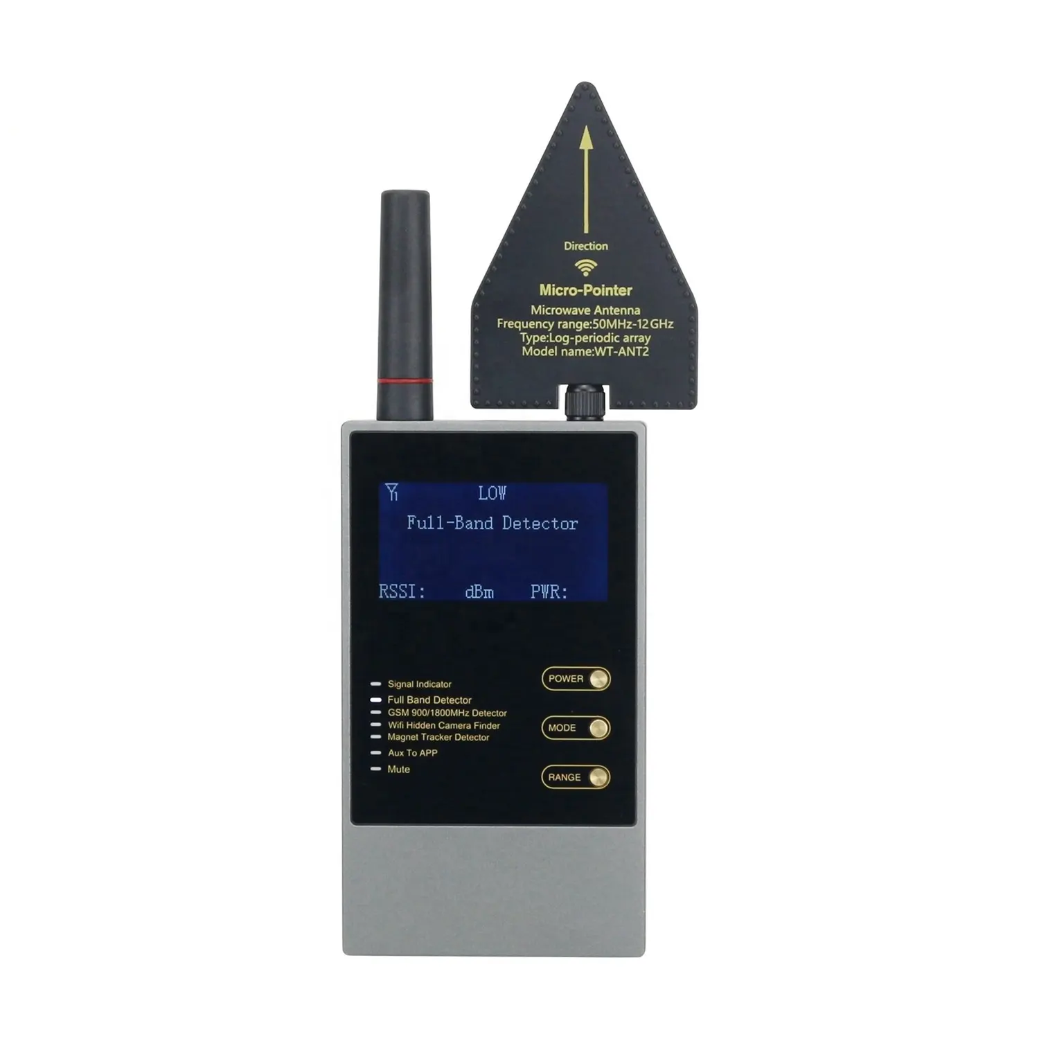 WT10 مكافحة التجسس علة كاشف RF إشارة كاميرا خفية واي فاي كاميرا GSM الصوت إشارة GPS المقتفي كاميرا لا سلكية مكتشف
