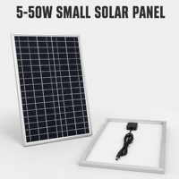 Panneau solaire 10W 12V, module photovoltaïque 30W haute efficacité pour la surveillance par caméra de sécurité CCTV et les dispositifs de détection