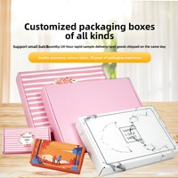 Farbige Papierbox Kleine Mengen Sofort Lieferbar Kleine Größe Extra-Stabile Rechteckige Faltbare Wellpappe-Box Rosa Kleidung