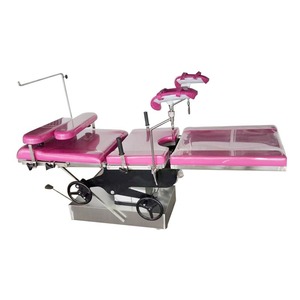 Table d'opération gynécologique hydraulique manuelle rose scintillant, polyvalente pour adultes, équipement médical de classe II - Product Image 5