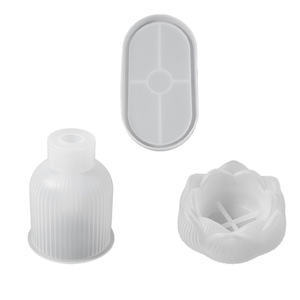 Bán Buôn Vòng Sọc Bình Và Hình Bầu Dục Khay Silicone Khuôn Epoxy Cây Nhựa Khuôn Cho Lotus Lưu Trữ Hộp Làm - Product Image 6