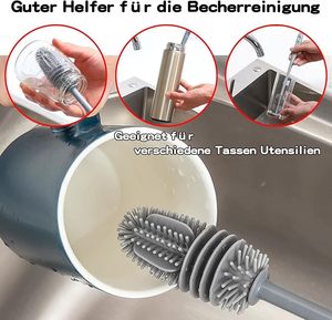 Sinh Thái Thân Thiện Với Tay Phong Cách Vòng Silicone Chai Làm Sạch Bàn Chải Bền Cho Nhà Bếp Xe Nhà Vệ Sinh Sử Dụng - Product Image 5