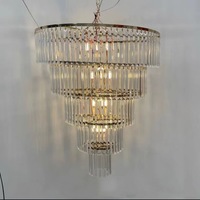 Lustre en cristal multicouche pour mariage, bar à glace, suspension en acrylique, décoration de plafond pour scène de mariage coréen