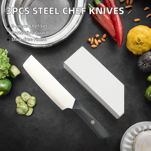 Cuchillo de Cocina Estilo Chef Pakistaní Hecho a Mano, Hoja de Acero Inoxidable, Mango de Plástico, para Rebanar, Acampar al Aire Libre, Cocinar, Supervivencia - Product Image 2